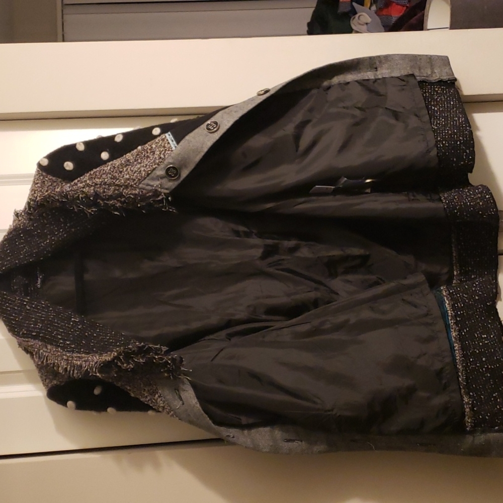 Dor Dor Couture Black Coat Sz Small - Picture 9 of 9
